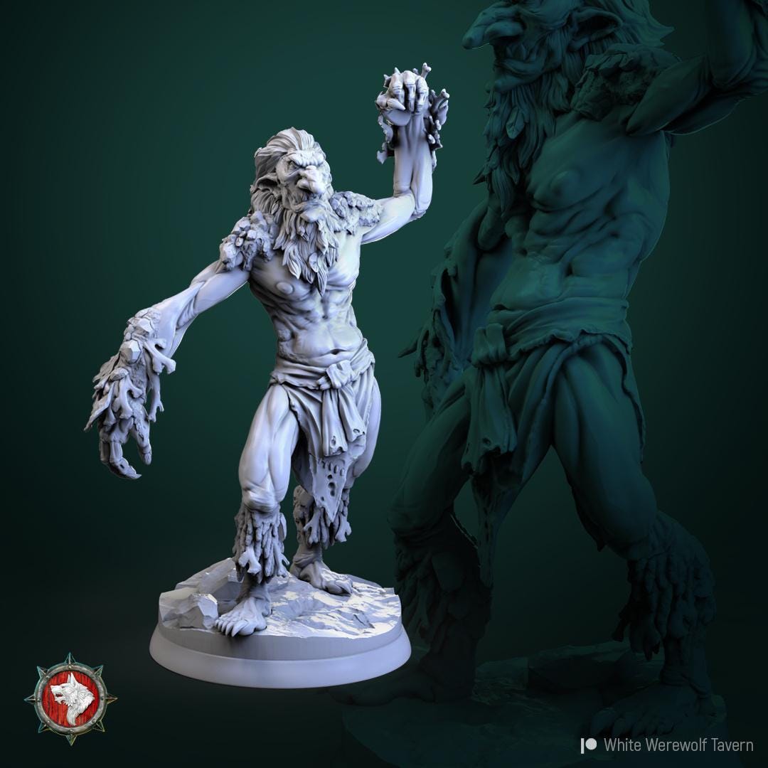 Trolls, Furred | TABLETOP SCALE | TTRPG Miniature | White Werewolf Tavern