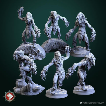 Trolls, Furred | TABLETOP SCALE | TTRPG Miniature | White Werewolf Tavern