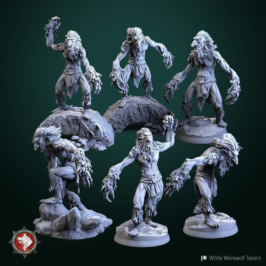 Trolls, Furred | TABLETOP SCALE | TTRPG Miniature | White Werewolf Tavern
