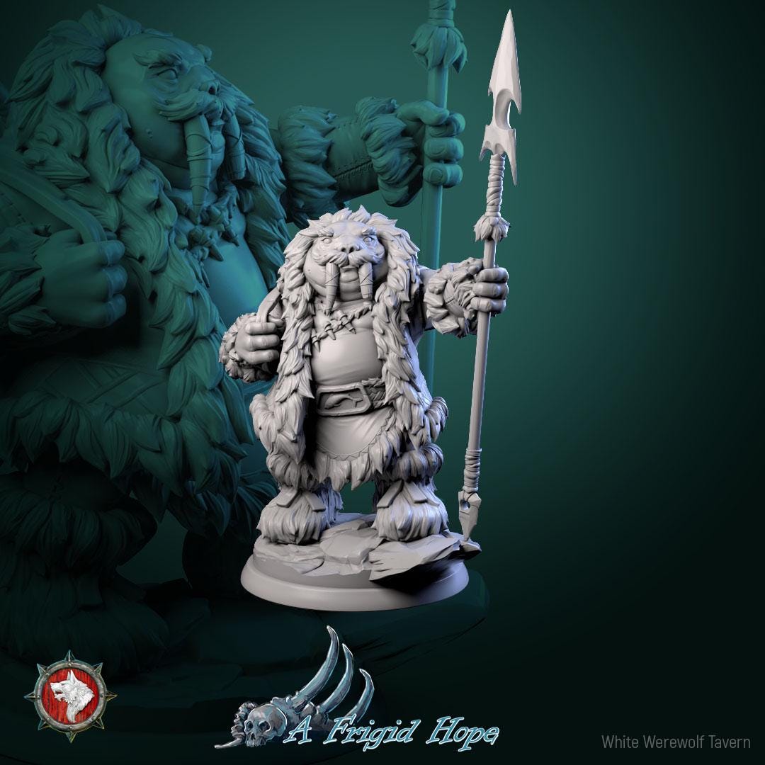 Tuskclaw Hunters | TABLETOP SCALE | TTRPG Miniature | White Werewolf Tavern | Unpainted, Unplated Resin 8k