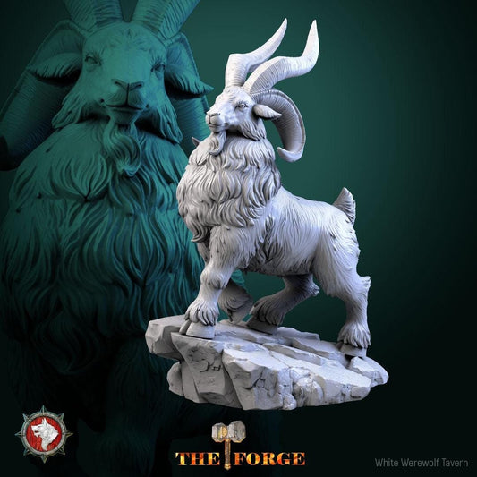 Dwarven Goats | TABLETOP SCALE | TTRPG Miniature | White Werewolf Tavern