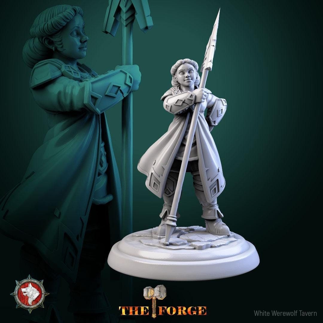 Dwarven Female Warriors | TABLETOP SCALE | TTRPG Miniature | White Werewolf Tavern