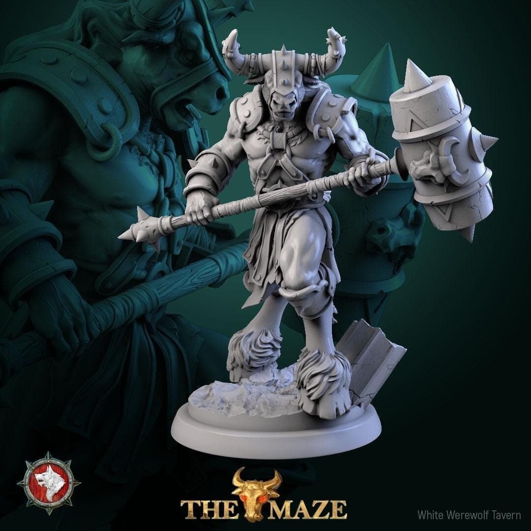 Beastman Chargers | TABLETOP SCALE | TTRPG Miniature | White Werewolf Tavern | Unpainted, Unplated Resin 8k