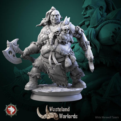 Big Barbarians | TABLETOP SCALE | TTRPG Miniature | White Werewolf Tavern | Unpainted, Unplated Resin 8k