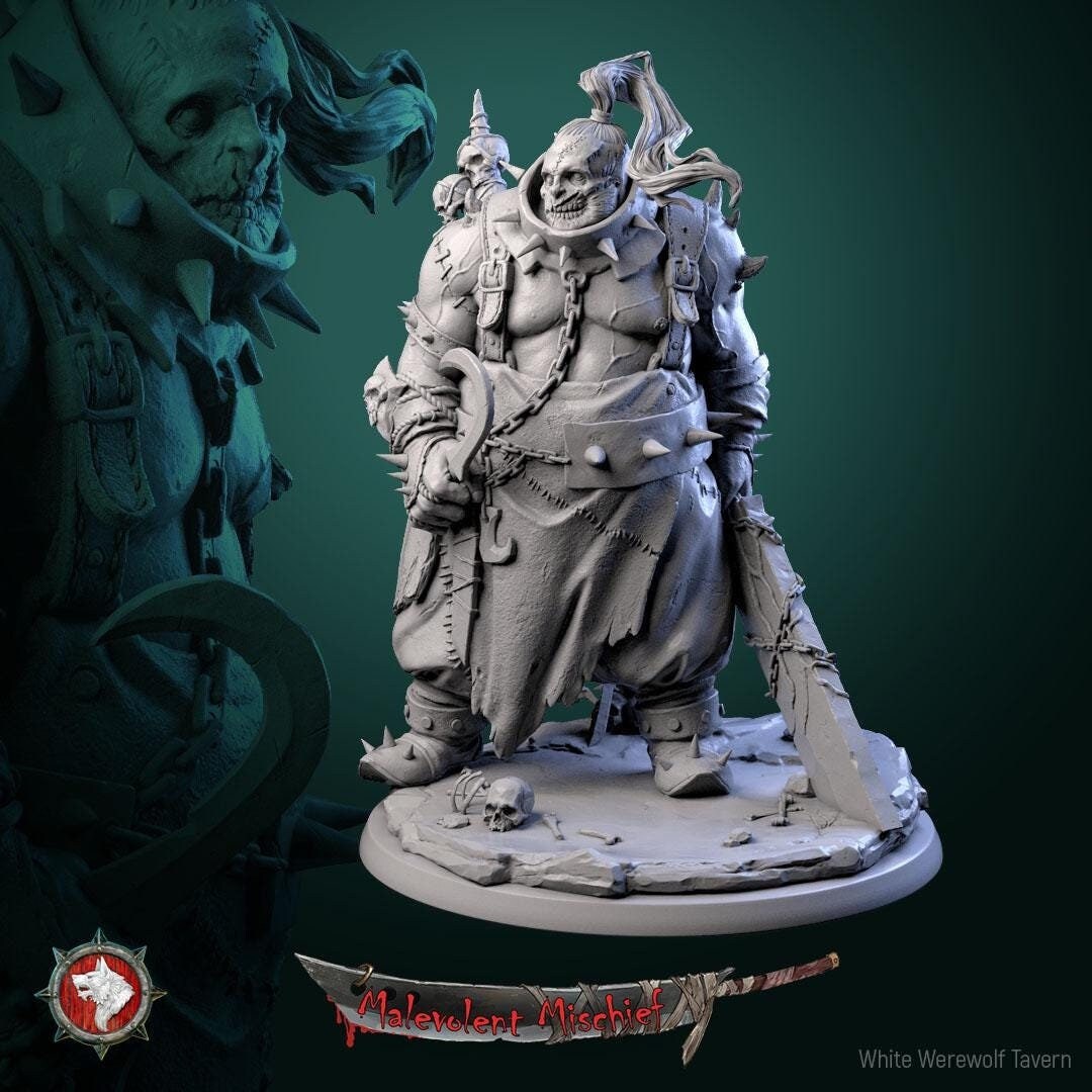 Bonesmith | TABLETOP SCALE | TTRPG Miniature | White Werewolf Tavern | Unpainted, Unplated Resin 8k
