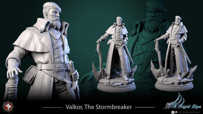 Valkor, The Stormbreaker | TABLETOP SCALE | TTRPG Miniature | White Werewolf Tavern | Unpainted, Unplated Resin 8k