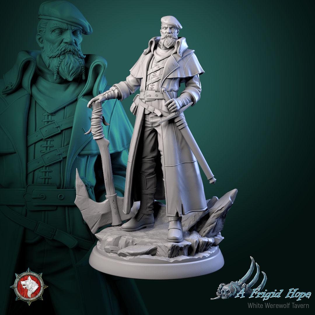 Valkor, The Stormbreaker | TABLETOP SCALE | TTRPG Miniature | White Werewolf Tavern | Unpainted, Unplated Resin 8k