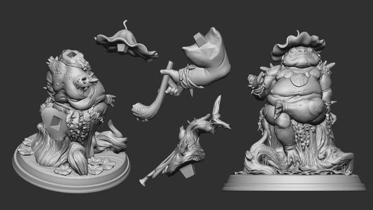 Vodyanoy | TABLETOP SCALE | TTRPG Miniature | White Werewolf Tavern | Unpainted, Unplated Resin 8k