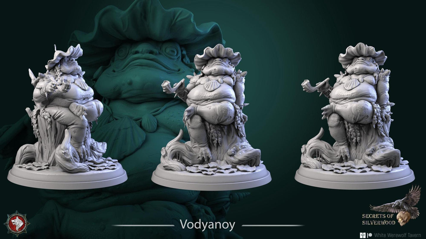 Vodyanoy | TABLETOP SCALE | TTRPG Miniature | White Werewolf Tavern | Unpainted, Unplated Resin 8k