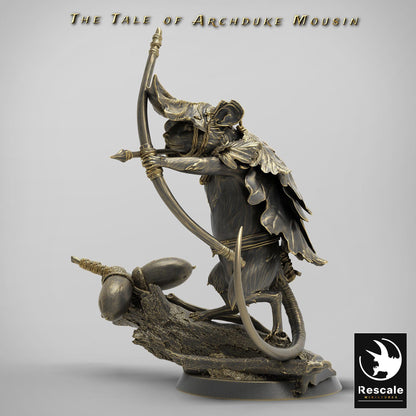 Mouse Bow Draw, The Tale of Archduke Mousin | TABLETOP SCALE Monster Miniature | Rescale Miniatures
