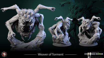 Weaver of Torment Monster| TABLETOP SCALE | TTRPG Miniature | White Werewolf Tavern | Unpainted, Unplated Resin 8k