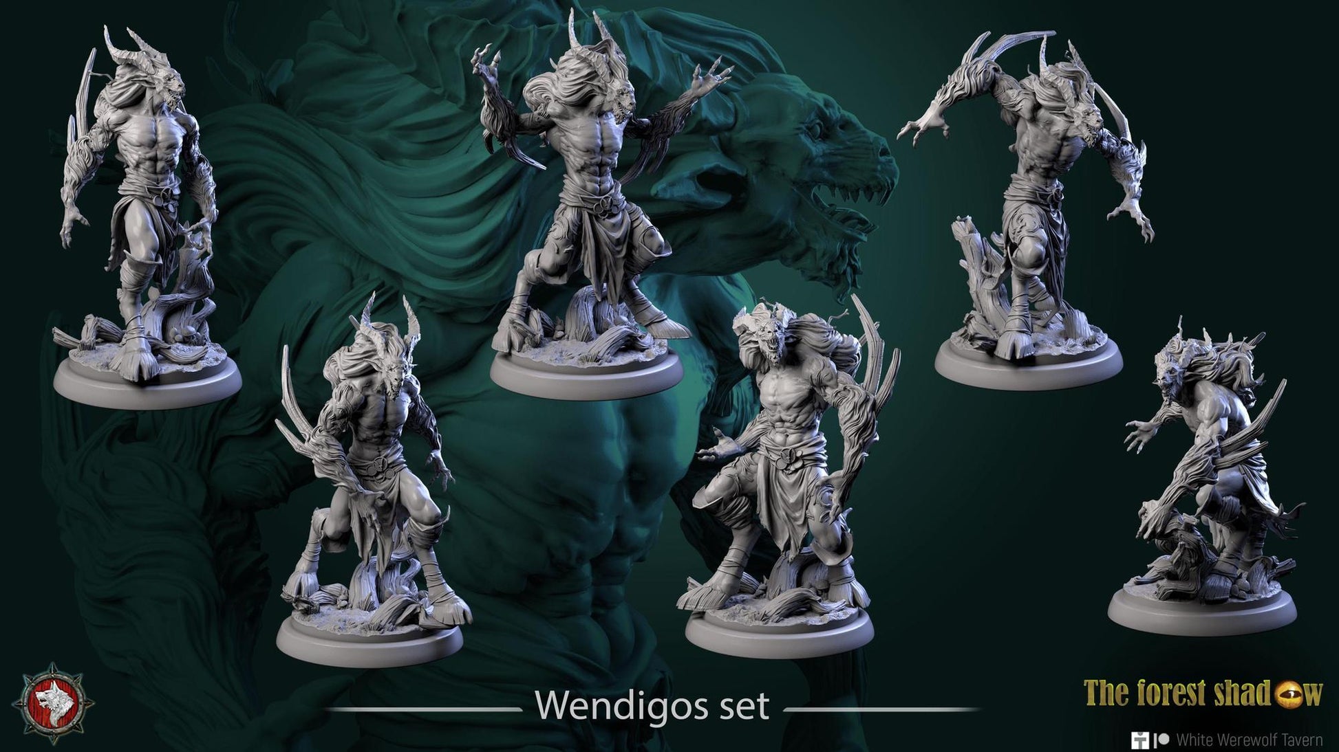 Wendigos | TABLETOP SCALE | TTRPG Miniature | White Werewolf Tavern