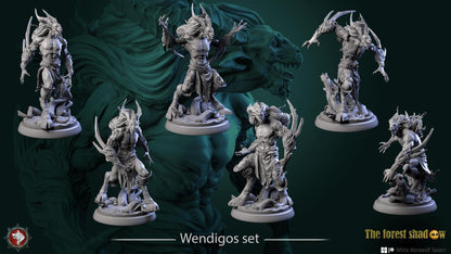 Wendigos | TABLETOP SCALE | TTRPG Miniature | White Werewolf Tavern