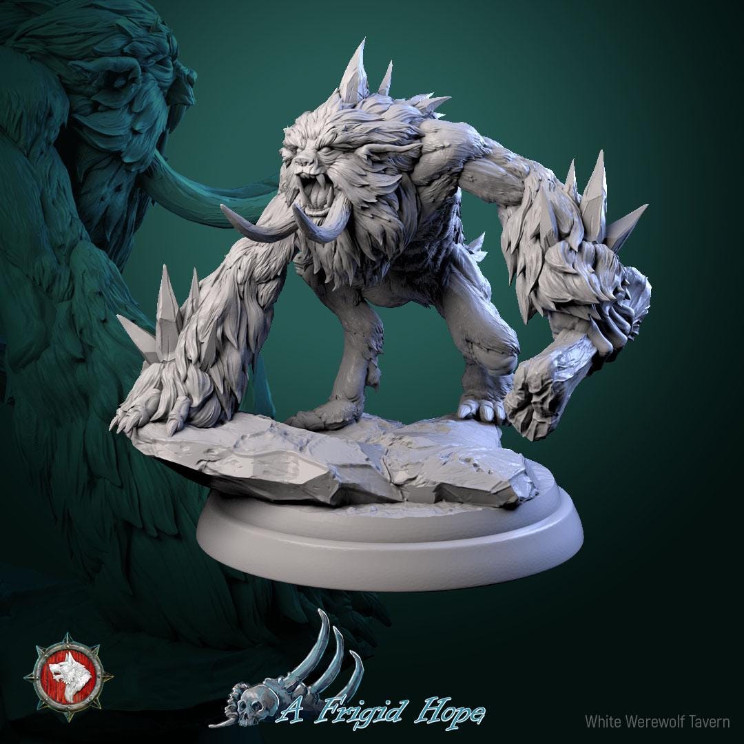 Winterbeasts | TABLETOP SCALE | TTRPG Miniature | White Werewolf Tavern