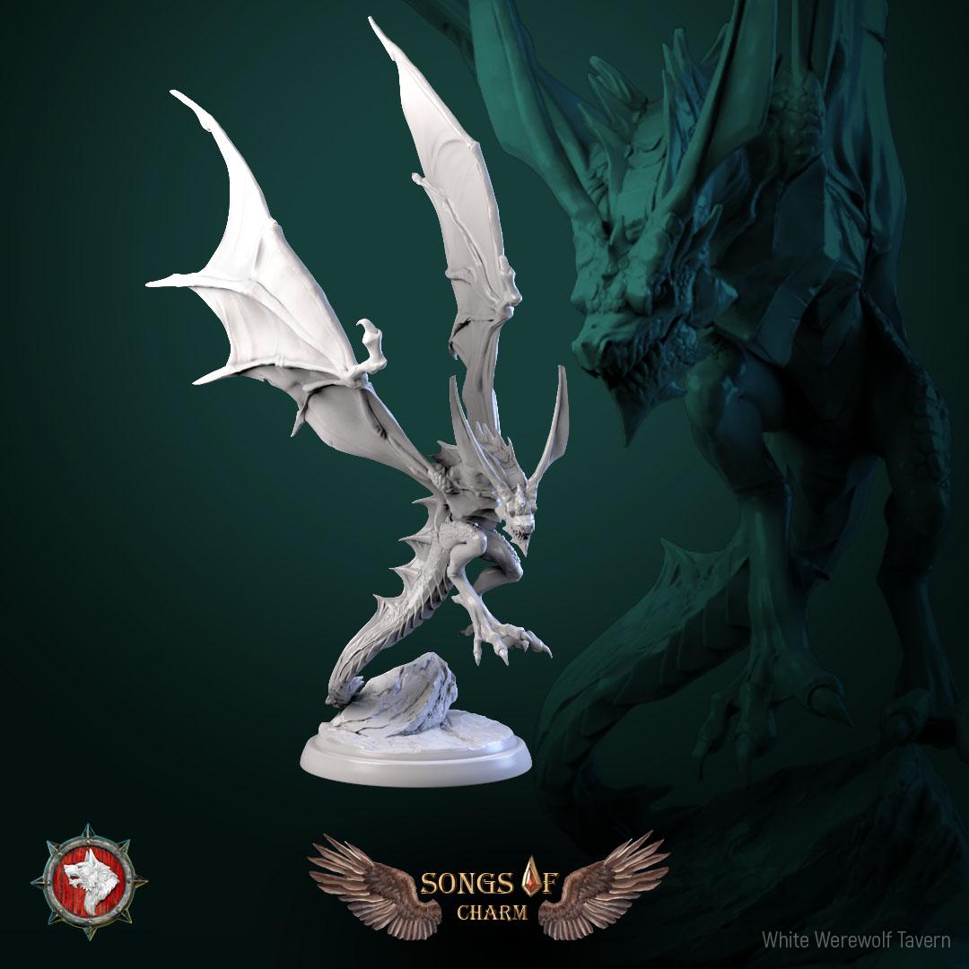 Wyverns | TABLETOP SCALE | TTRPG Miniature | White Werewolf Tavern