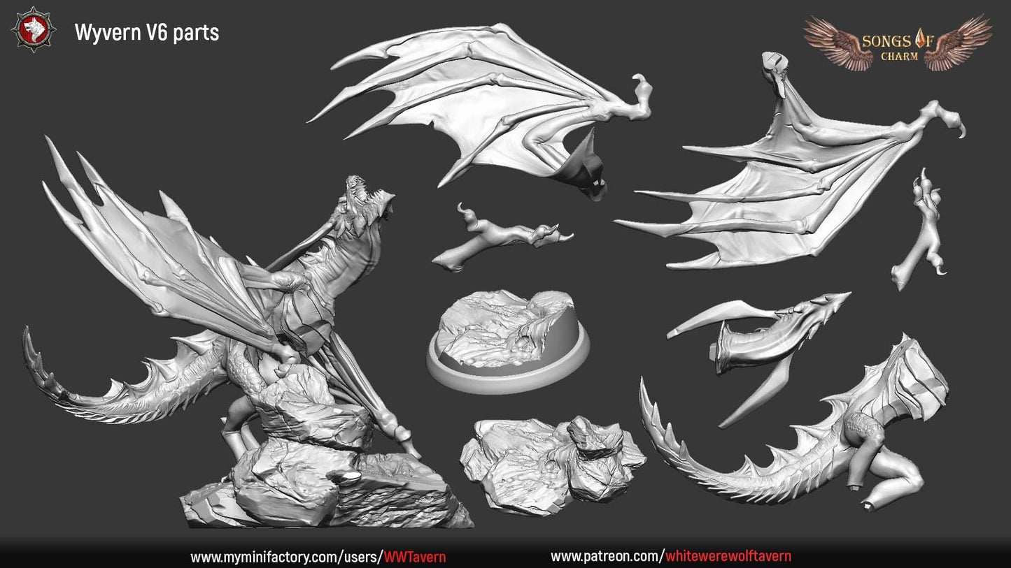 Wyverns | TABLETOP SCALE | TTRPG Miniature | White Werewolf Tavern