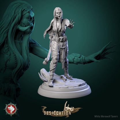 Zombie Barbarian Girls | TABLETOP SCALE | TTRPG Miniature | White Werewolf Tavern