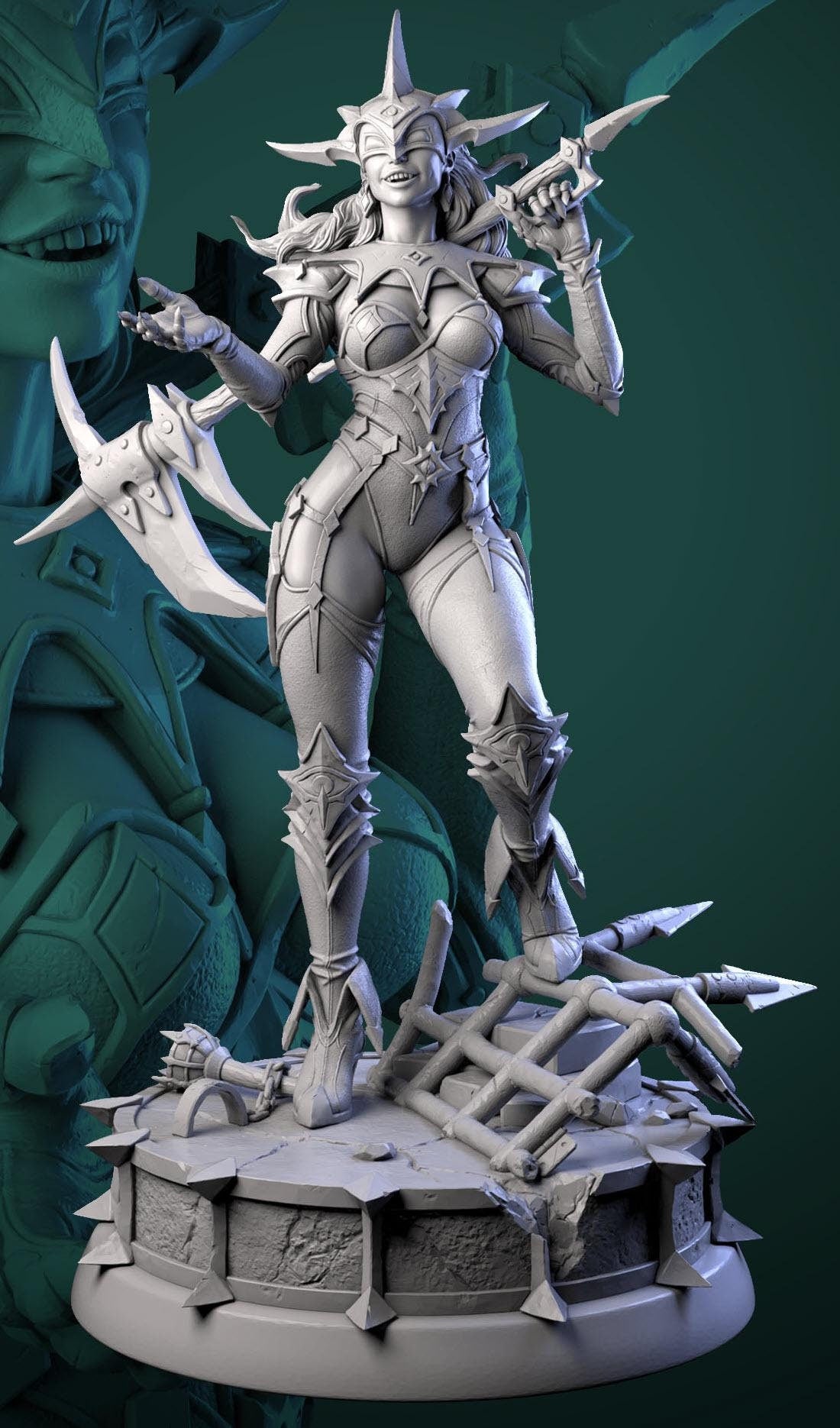 Zu Iron Lady | TABLETOP SCALE | TTRPG Miniature | White Werewolf Tavern | Unpainted, Unplated Resin 8k