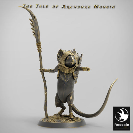 Mouse Pointing Forward, The Tale of Archduke Mousin | TABLETOP SCALE Monster Miniature | Rescale Miniatures