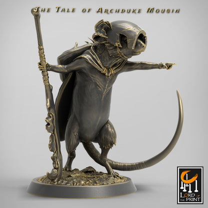Mouse Pointing Forward, The Tale of Archduke Mousin | TABLETOP SCALE Monster Miniature | Rescale Miniatures