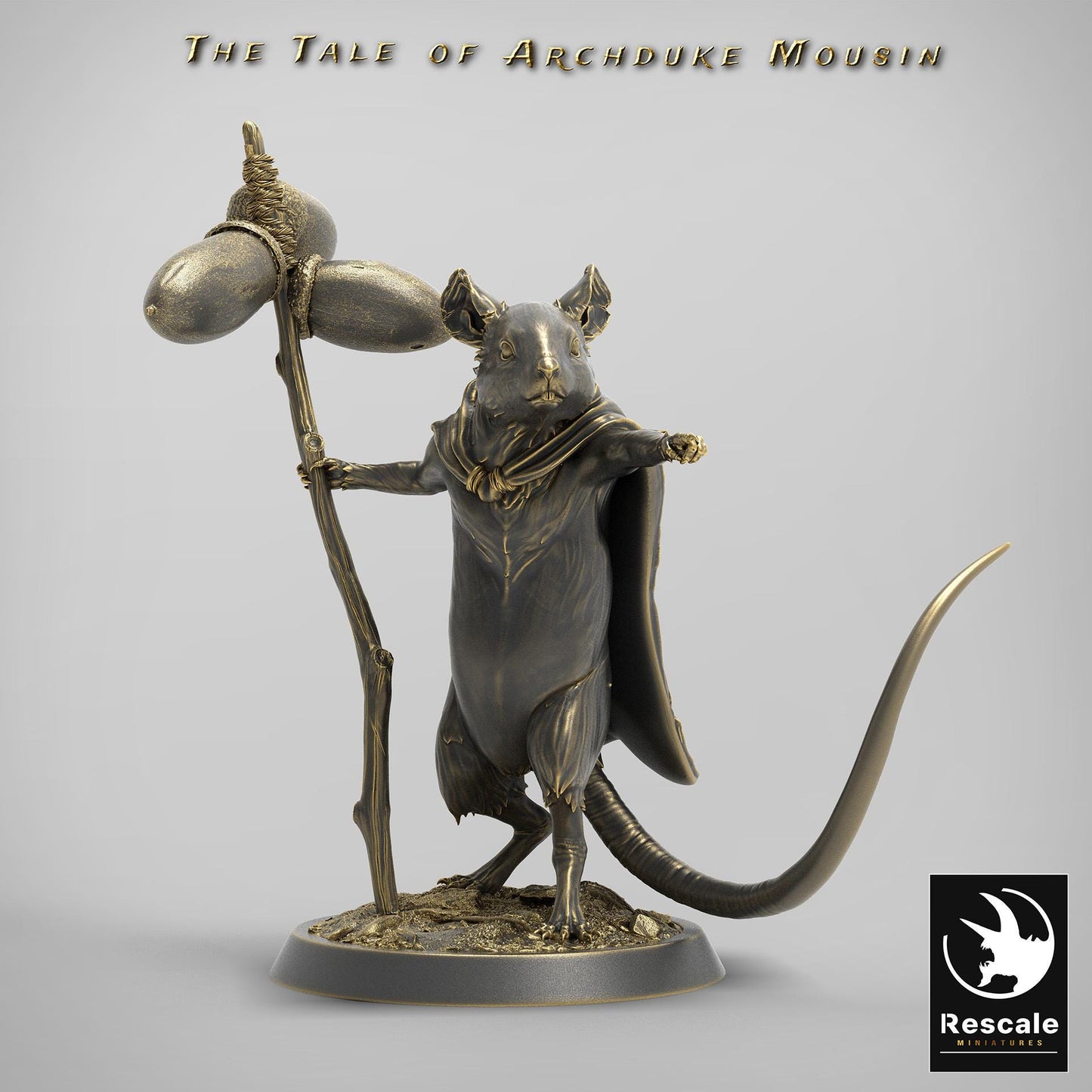 Mouse Pointing Forward, The Tale of Archduke Mousin | TABLETOP SCALE Monster Miniature | Rescale Miniatures