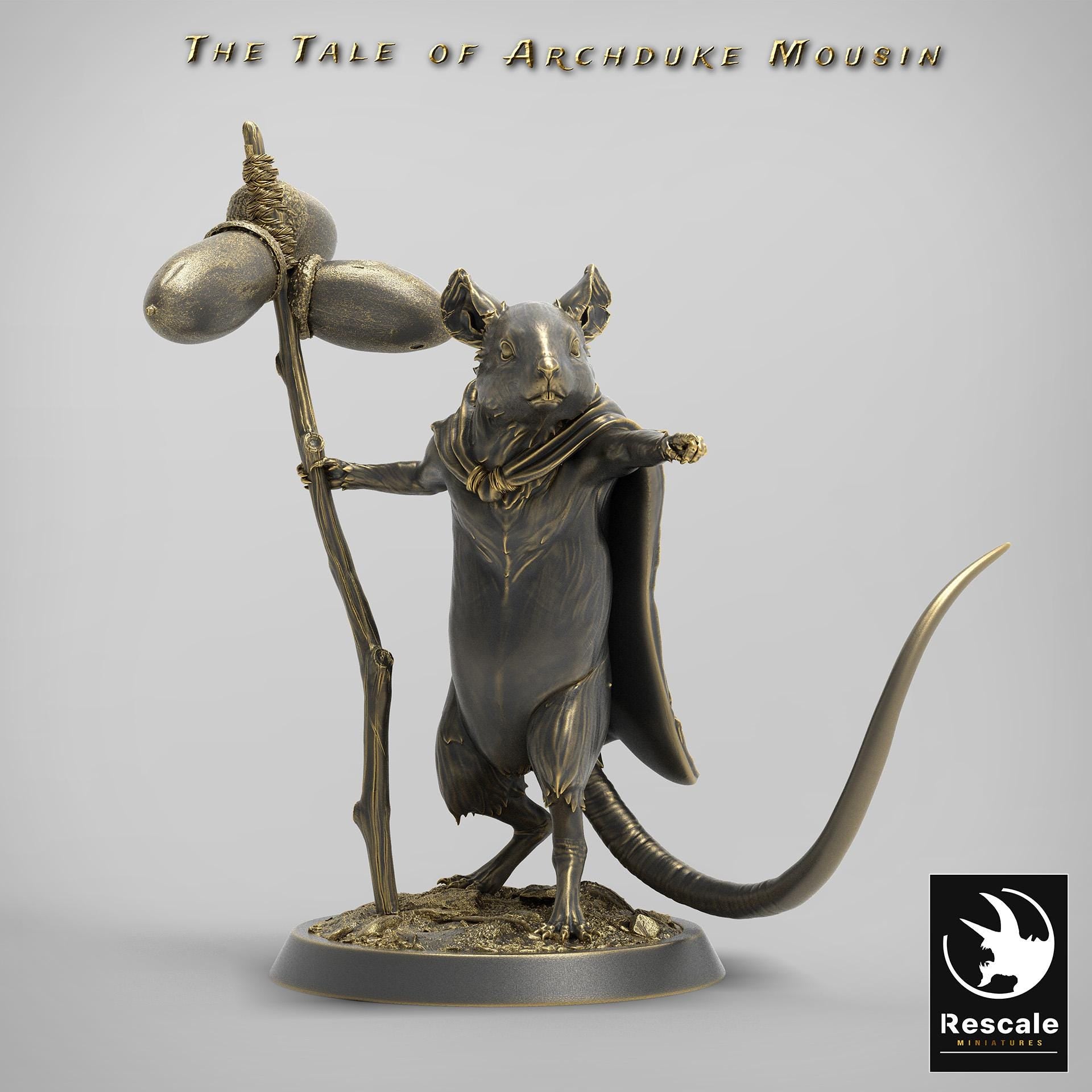 Mouse Pointing Forward, The Tale of Archduke Mousin | TABLETOP SCALE Monster Miniature | Rescale Miniatures