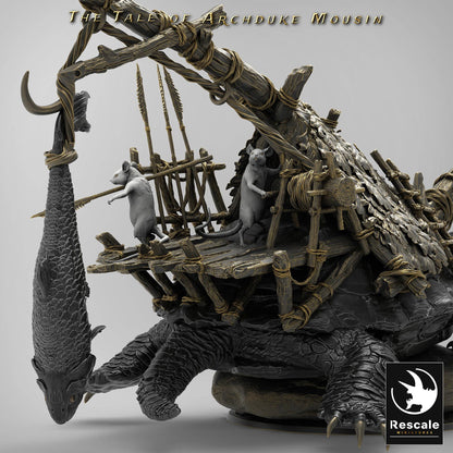 Turtle Mount, The Tale of Archduke Mousin | TABLETOP SCALE Monster Miniature | Rescale Miniatures