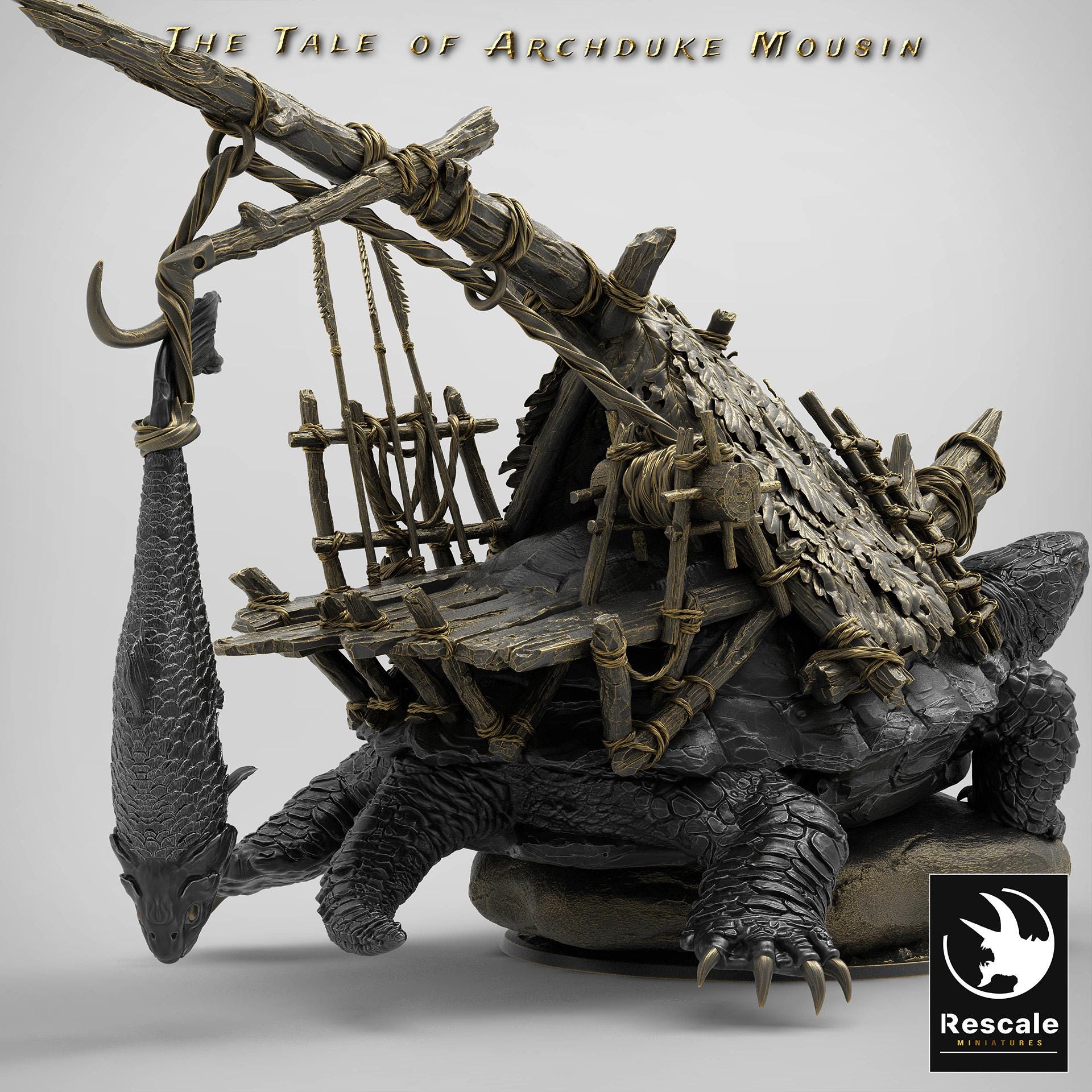 Turtle Mount, The Tale of Archduke Mousin | TABLETOP SCALE Monster Miniature | Rescale Miniatures