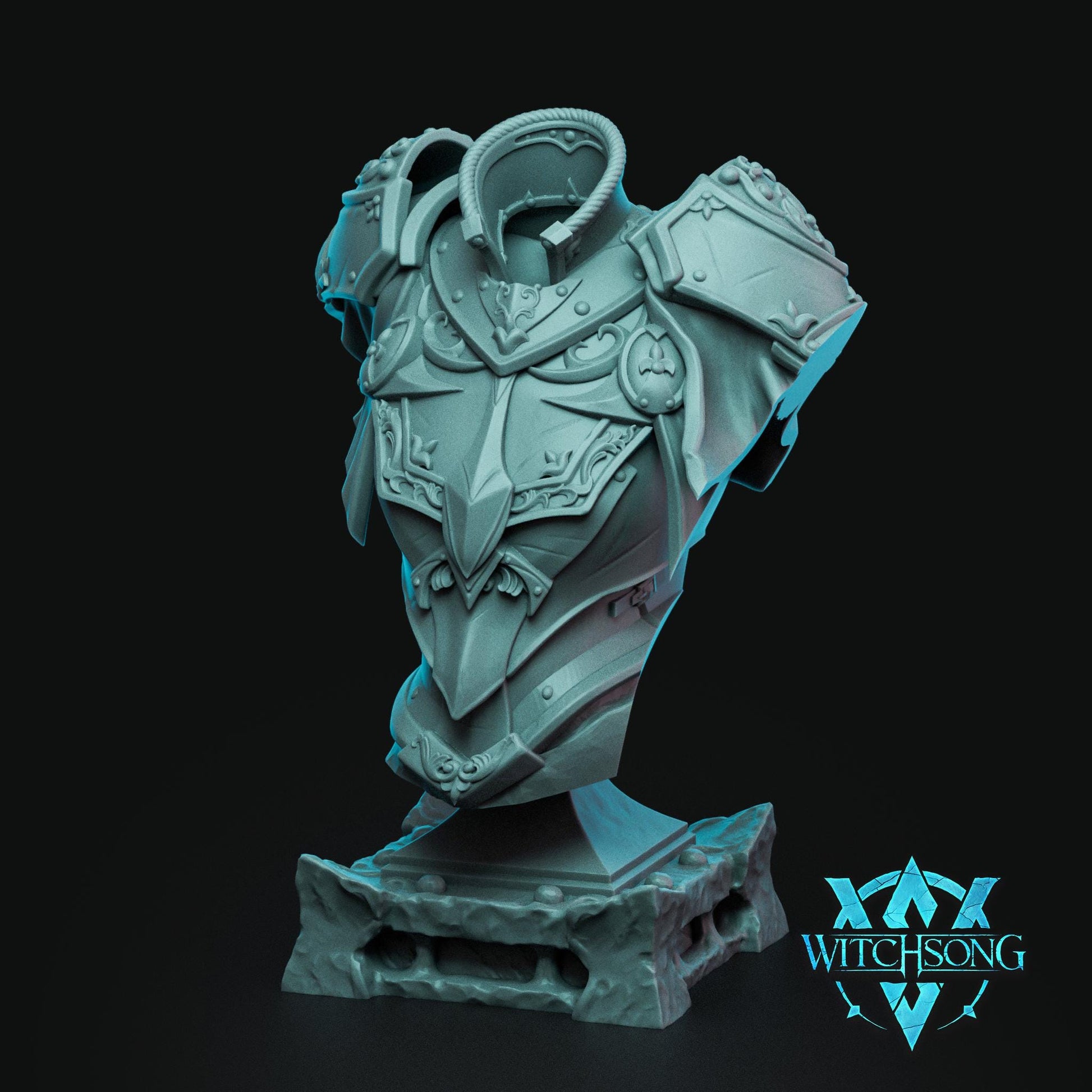 Divine Dullahan, Headless Warrior | Mini or Bust | Monster Miniature Statue | Witchsong Miniatures