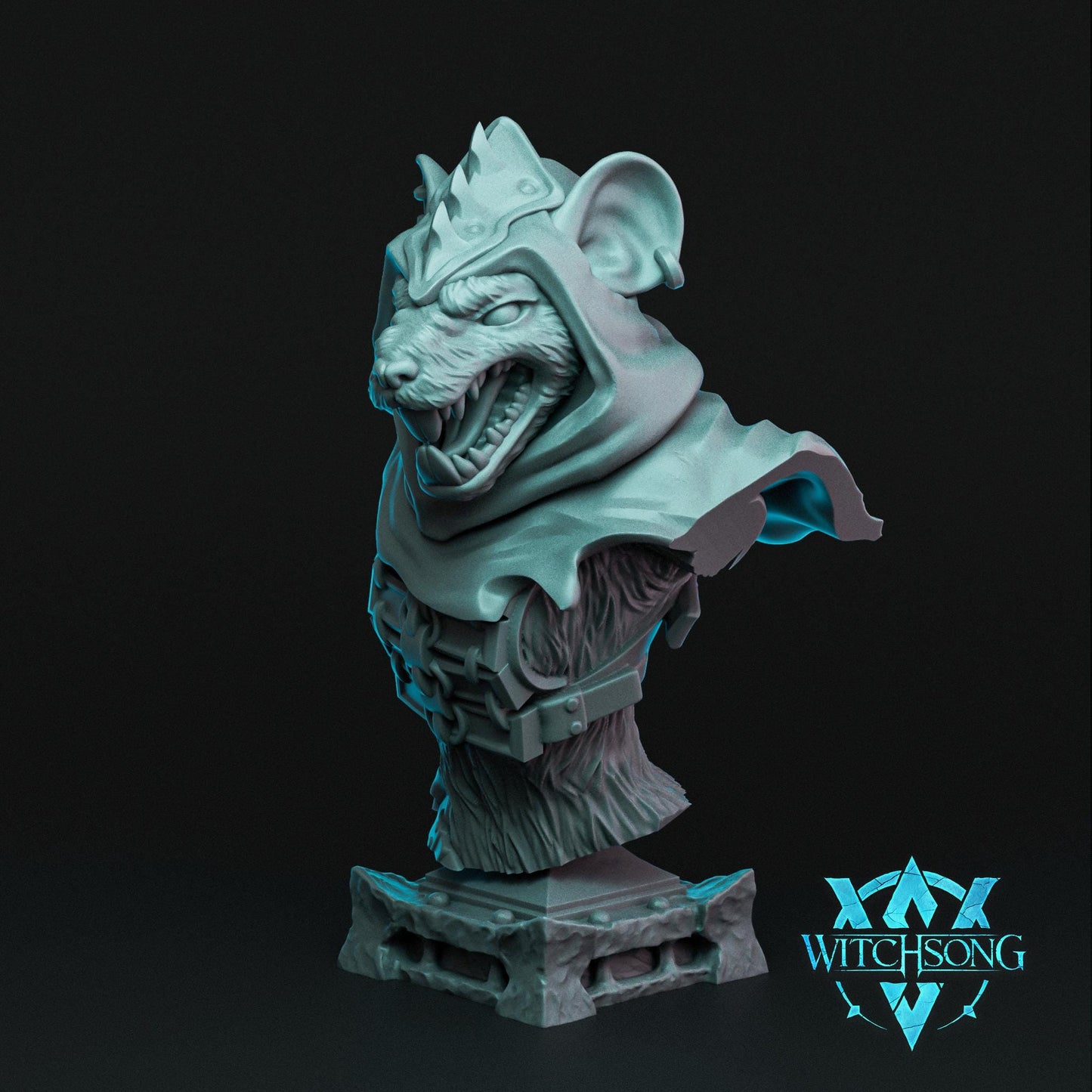Grandrats Ratfolk Rodent People, Assassin Swordsman Brute | Mini or Bust | Monster Miniature Statue | Witchsong Miniatures