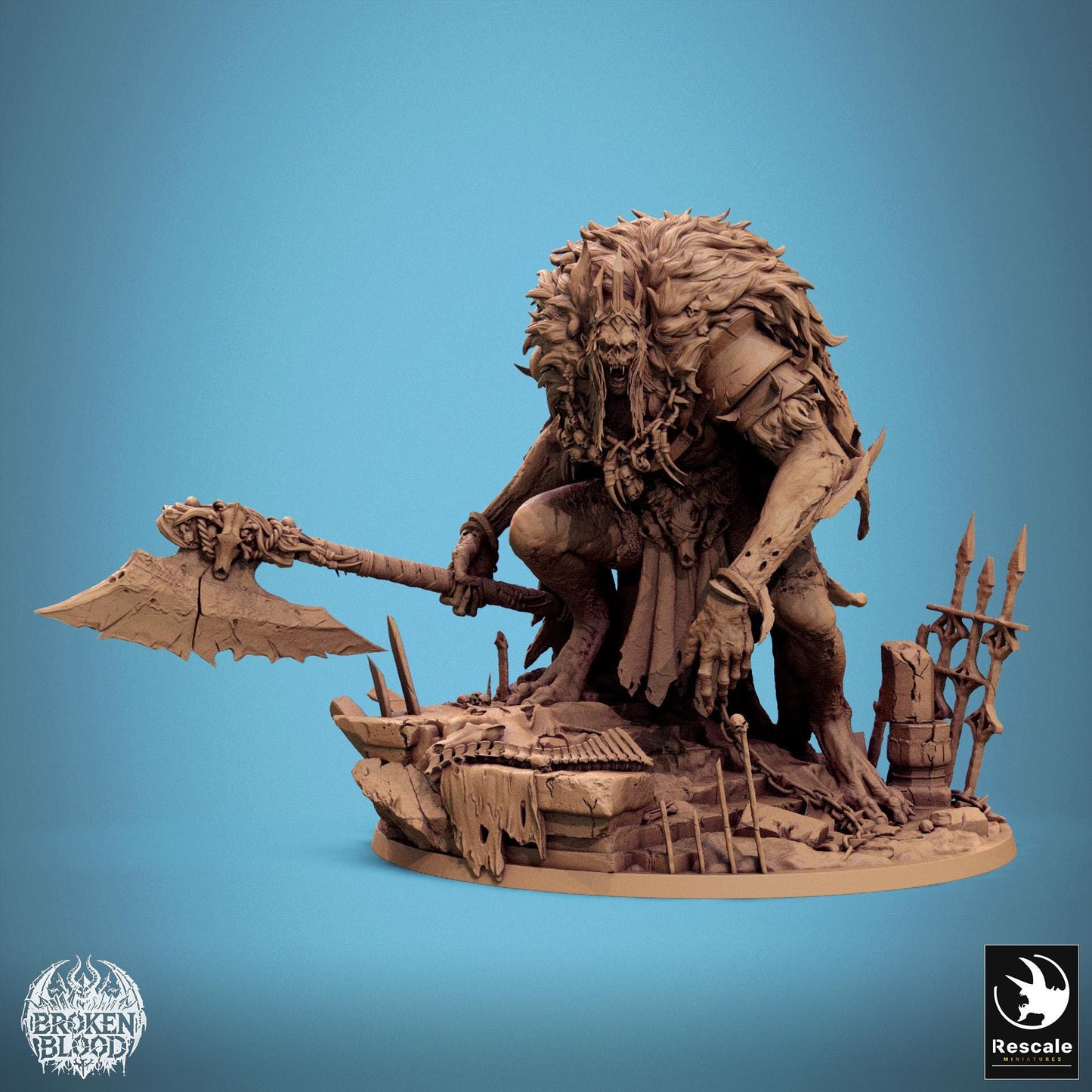 Undead King, Broken Blood | TABLETOP SCALE | TTRPG Monster Miniature | Rescale Miniatures
