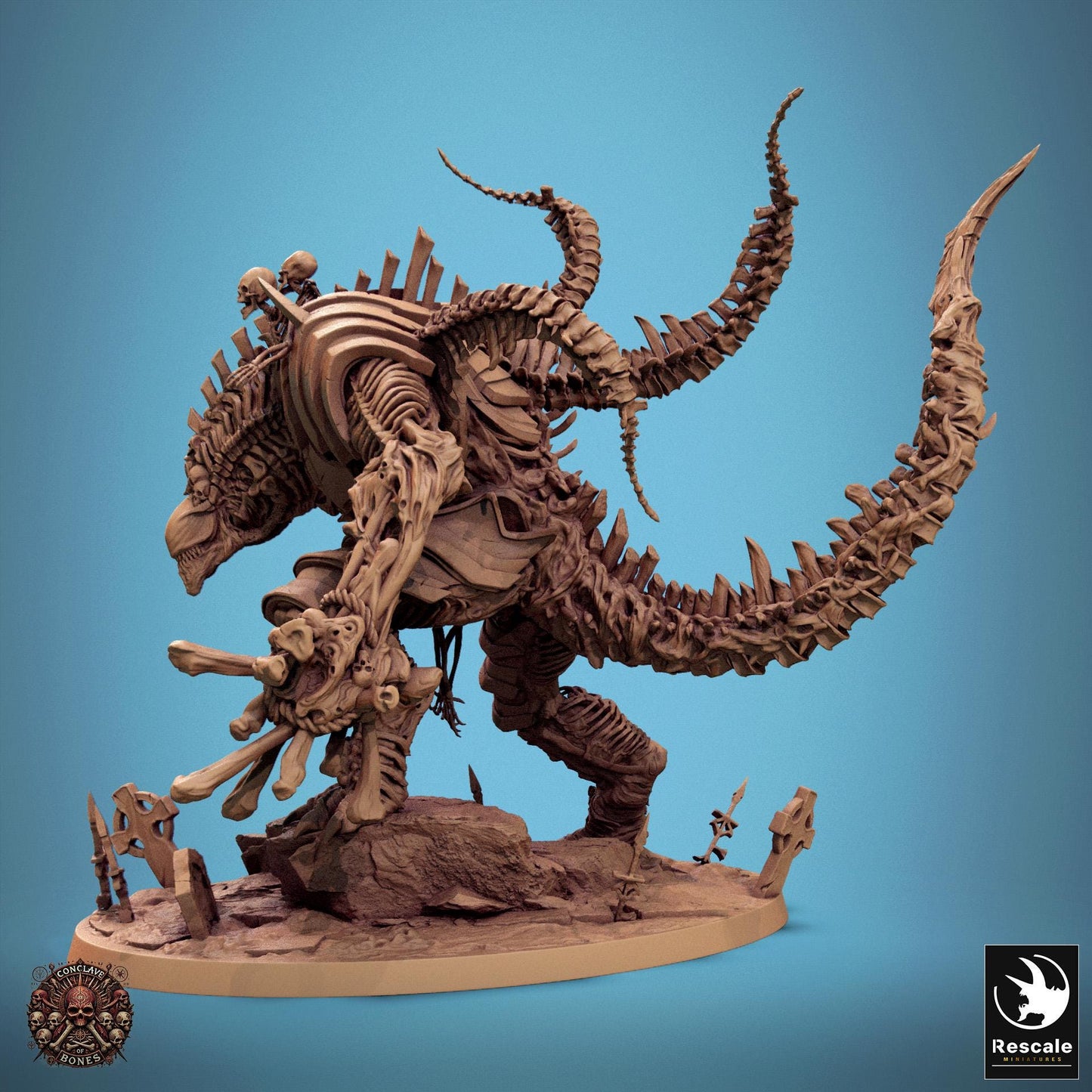 Cursed Colossus, Undead Bone Golem | TABLETOP SCALE | TTRPG D&D Monster Miniature | Rescale Miniatures