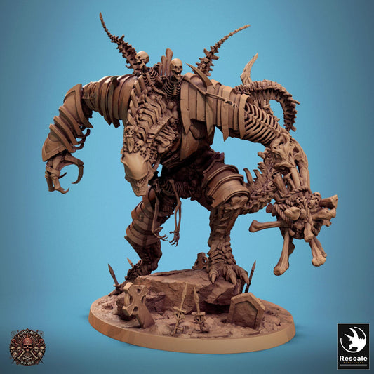 Cursed Colossus, Undead Bone Golem | TABLETOP SCALE | TTRPG D&D Monster Miniature | Rescale Miniatures