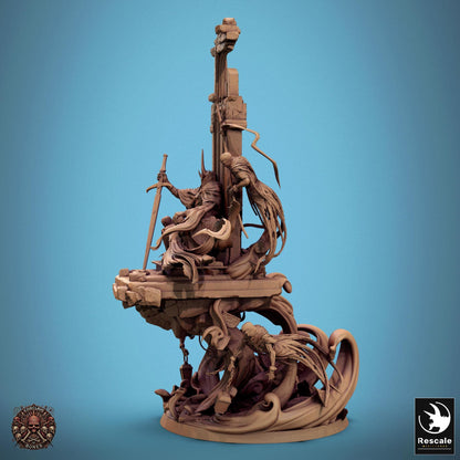 Ombral the Sepulchral Lord, Undead Wraith King | TABLETOP SCALE | TTRPG D&D Monster Miniature | Rescale Miniatures
