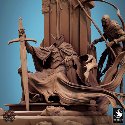 Ombral the Sepulchral Lord, Undead Wraith King | TABLETOP SCALE | TTRPG D&D Monster Miniature | Rescale Miniatures