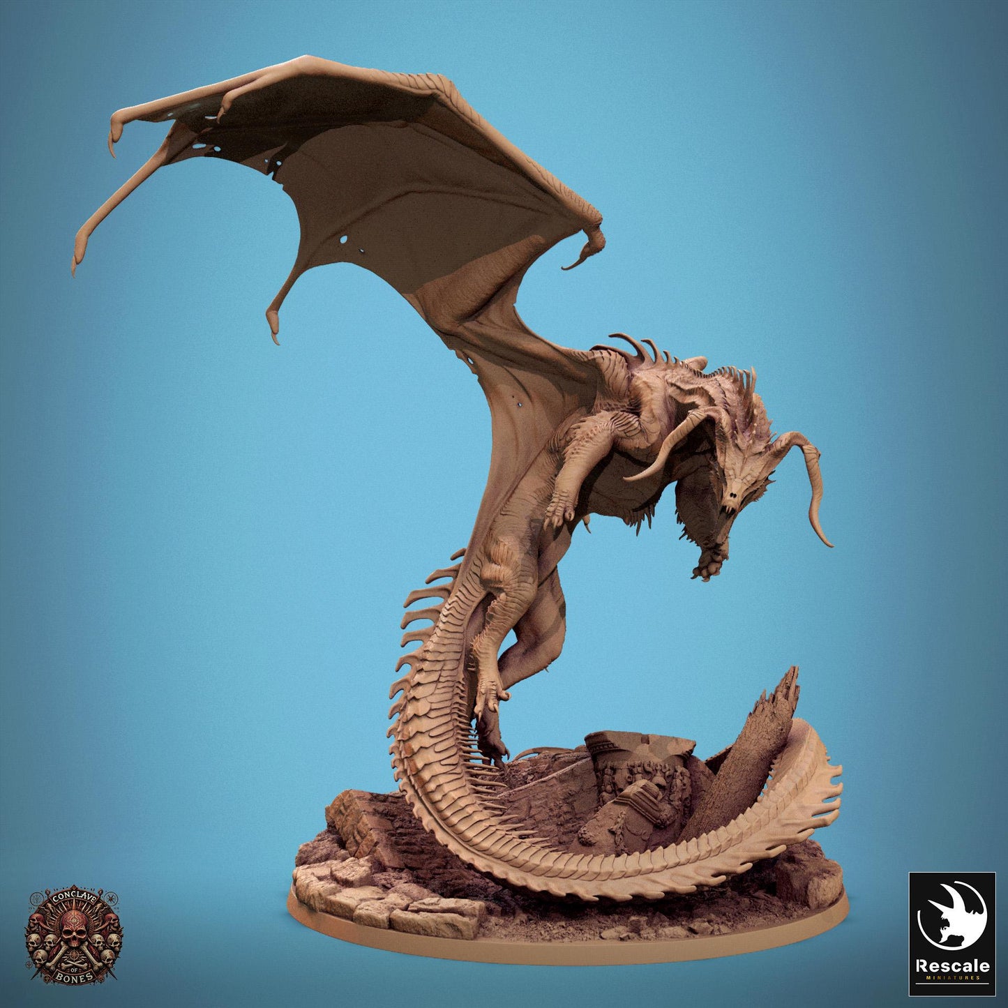 Black Dragon Pack, Chromatic Monster | TABLETOP SCALE | D&D TTRPG Dragon Miniature | Rescale Miniatures
