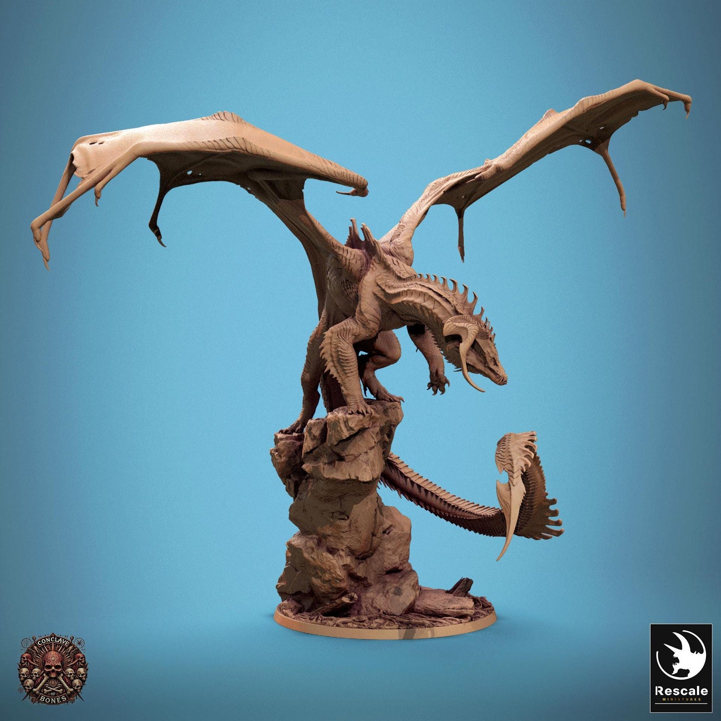 Black Dragon Pack, Chromatic Monster | TABLETOP SCALE | D&D TTRPG Dragon Miniature | Rescale Miniatures