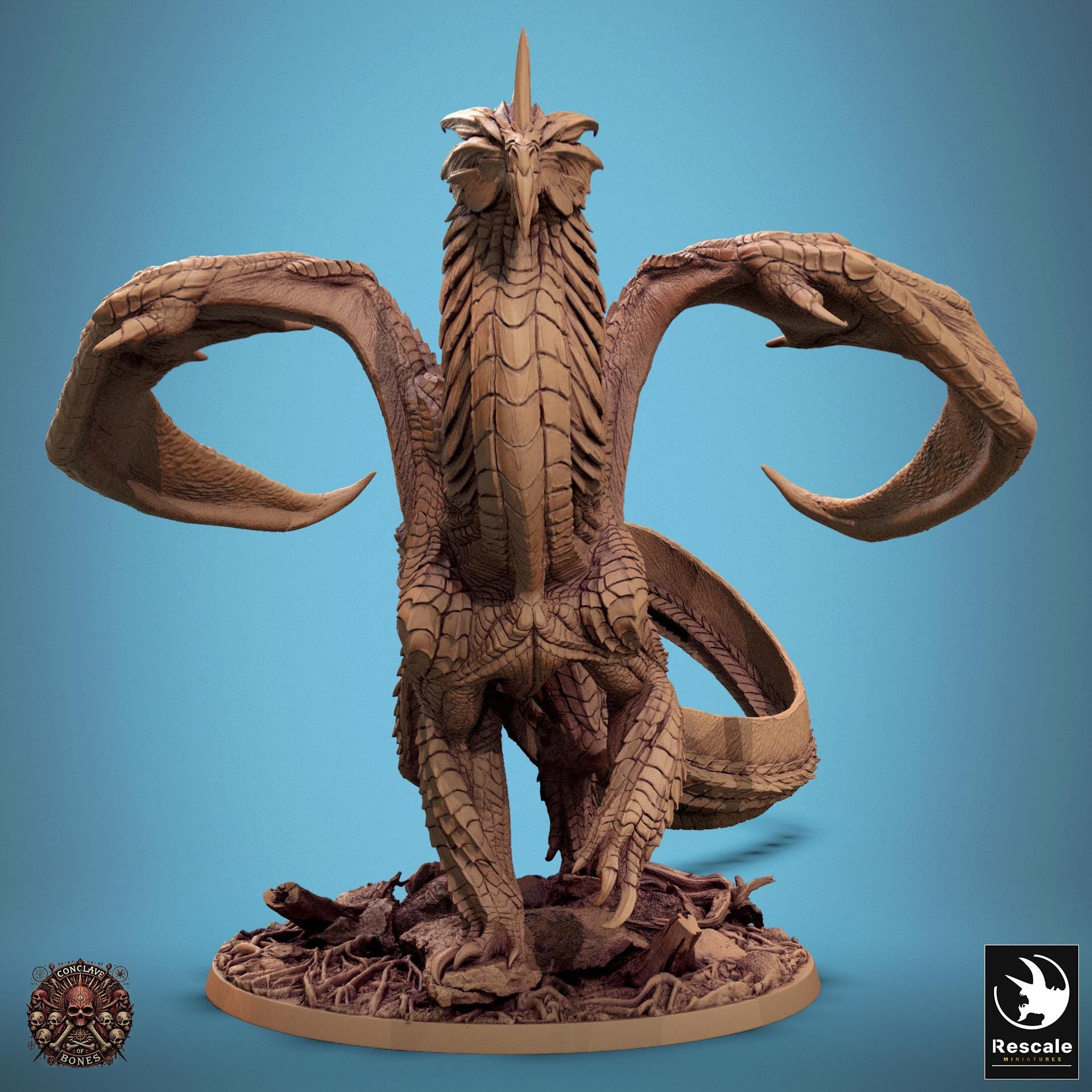 Silver Dragon Pack, Metallic Monster | TABLETOP SCALE | D&D TTRPG Dragon Miniature | Rescale Miniatures