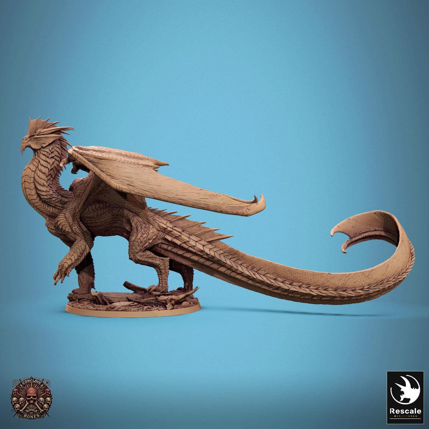 Silver Dragon Pack, Metallic Monster | TABLETOP SCALE | D&D TTRPG Dragon Miniature | Rescale Miniatures