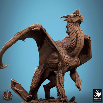 Silver Dragon Pack, Metallic Monster | TABLETOP SCALE | D&D TTRPG Dragon Miniature | Rescale Miniatures