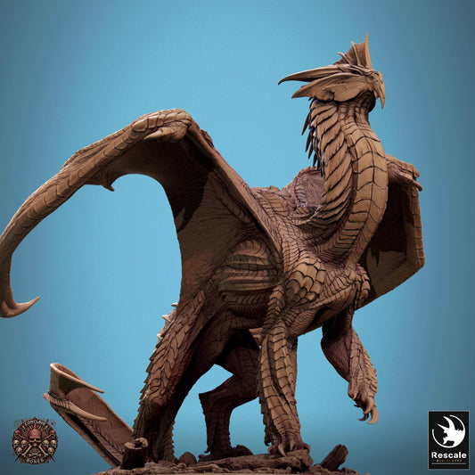 Silver Dragon Pack, Metallic Monster | TABLETOP SCALE | D&D TTRPG Dragon Miniature | Rescale Miniatures