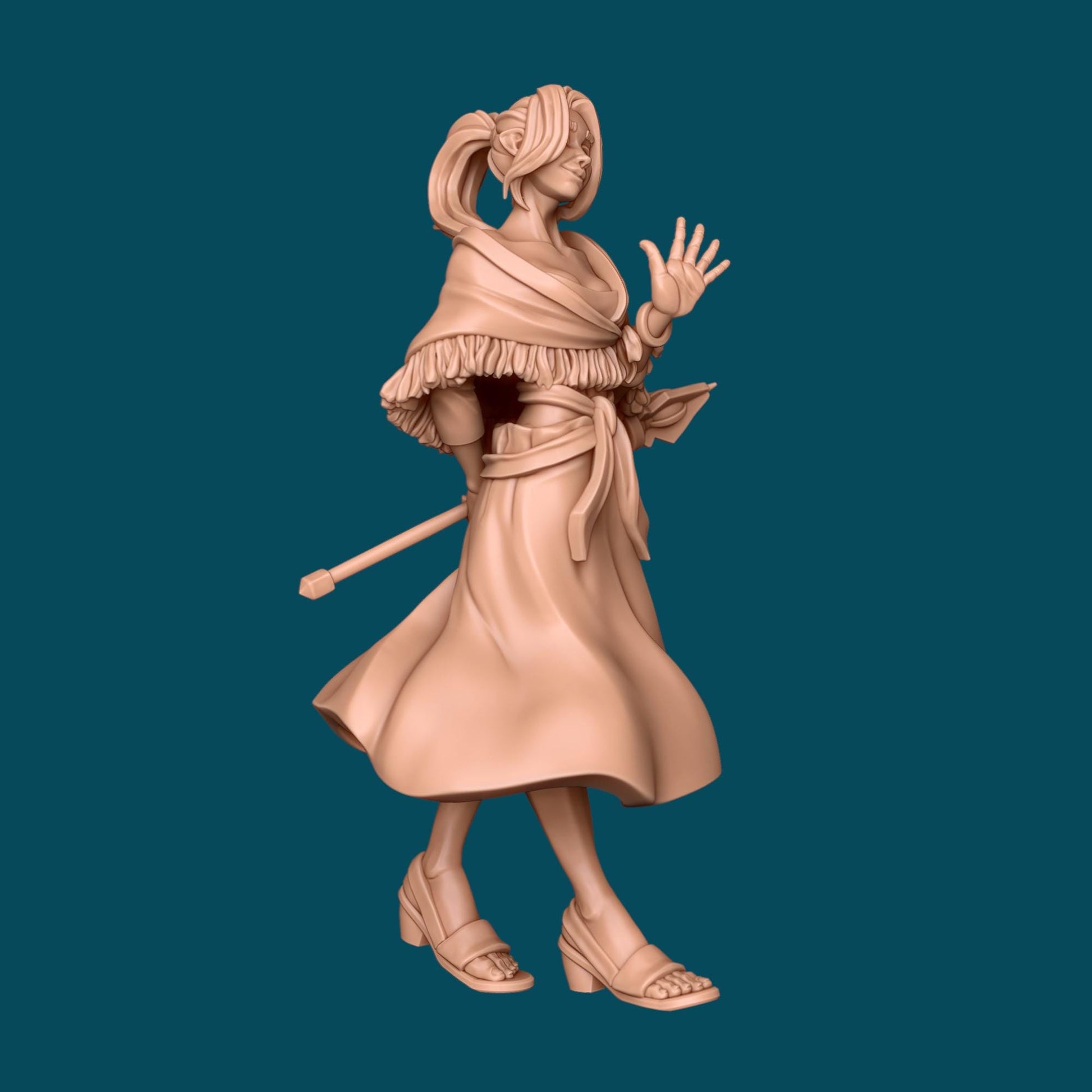 Valeria, a Graceful Cleric - Two Poses! | D&D TTRPG Miniature | Awkward Penguin Minis
