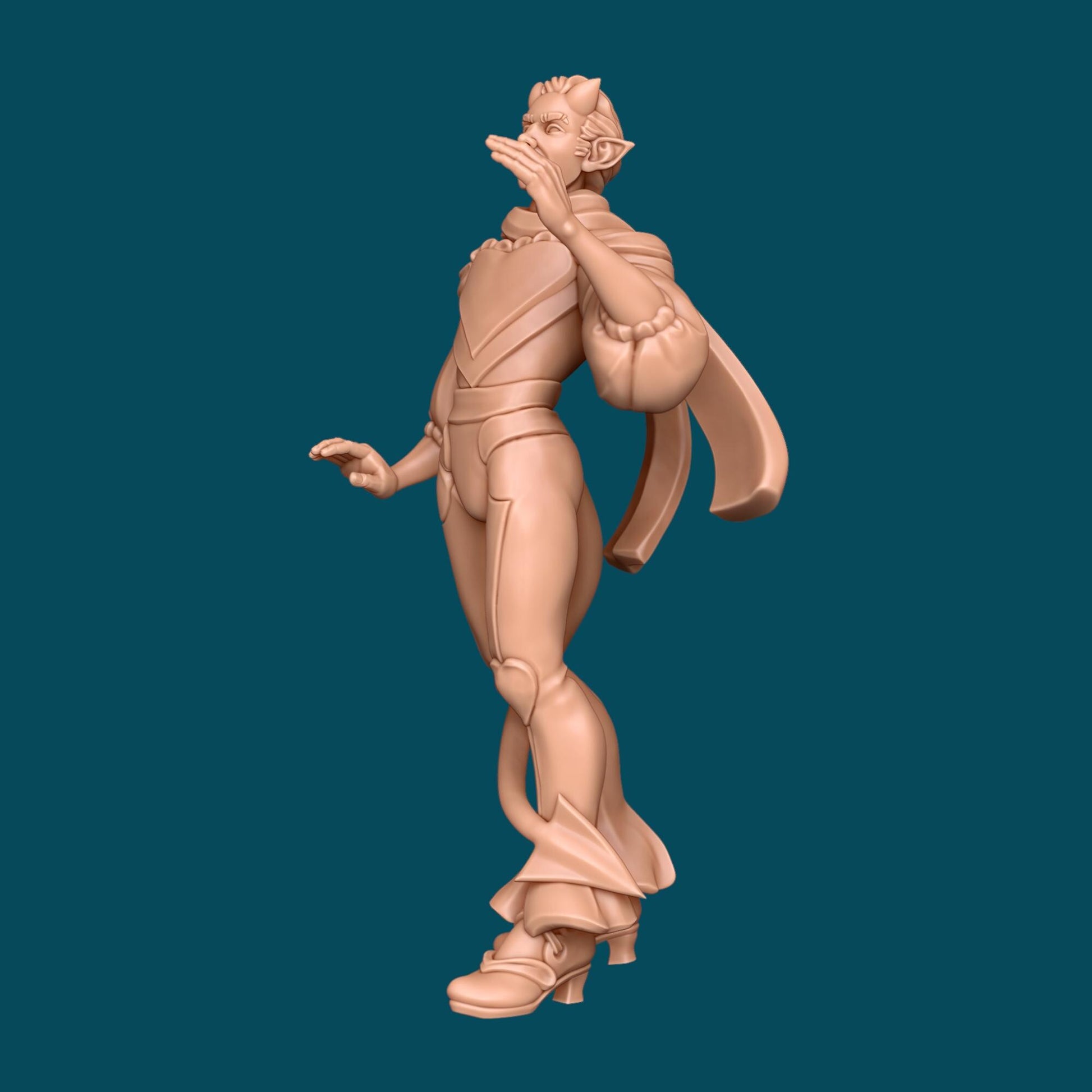 Chives, Dancing Warlock + Lami, Archfey Prince | Couple | TTRPG D&D Miniature | Awkward Penguin Minis