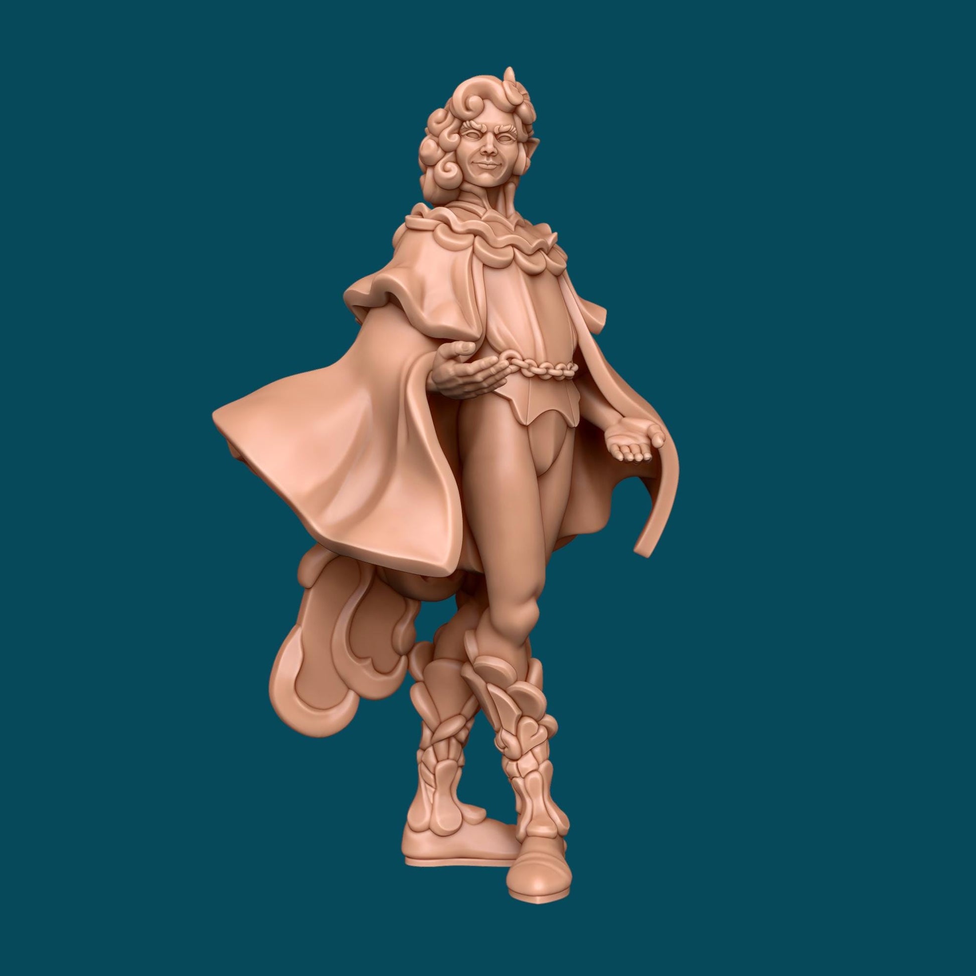 Chives, Dancing Warlock + Lami, Archfey Prince | Couple | TTRPG D&D Miniature | Awkward Penguin Minis
