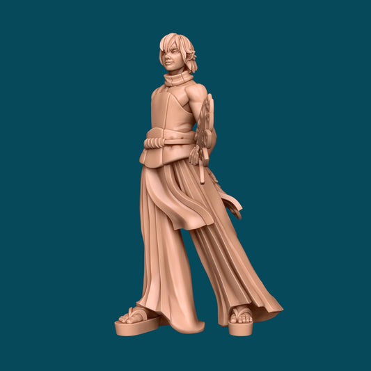 Flow a Fancy Monk | D&D TTRPG Miniature | Awkward Penguin Minis