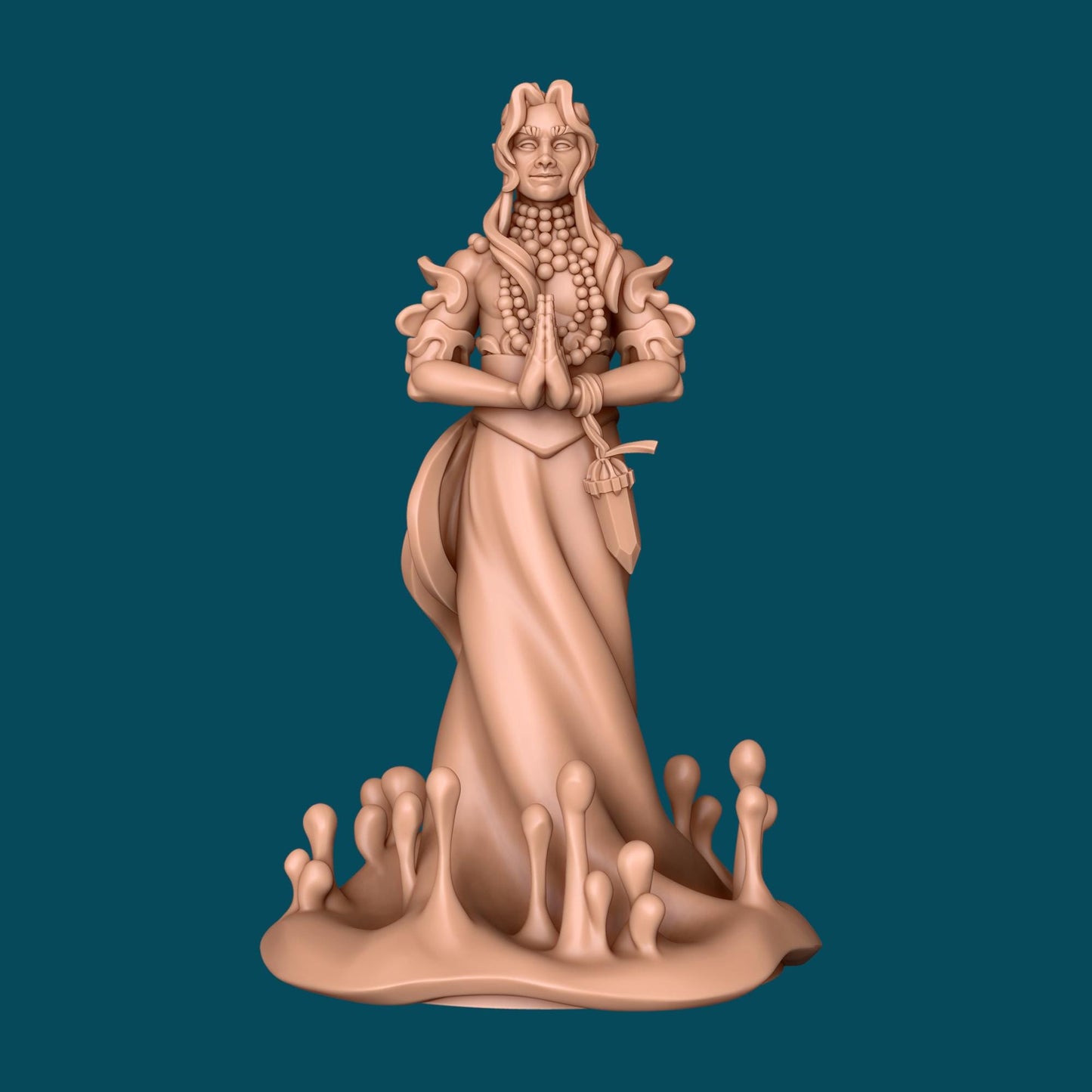 Ink a Priestess of the Deep | D&D TTRPG Miniature | Awkward Penguin Minis