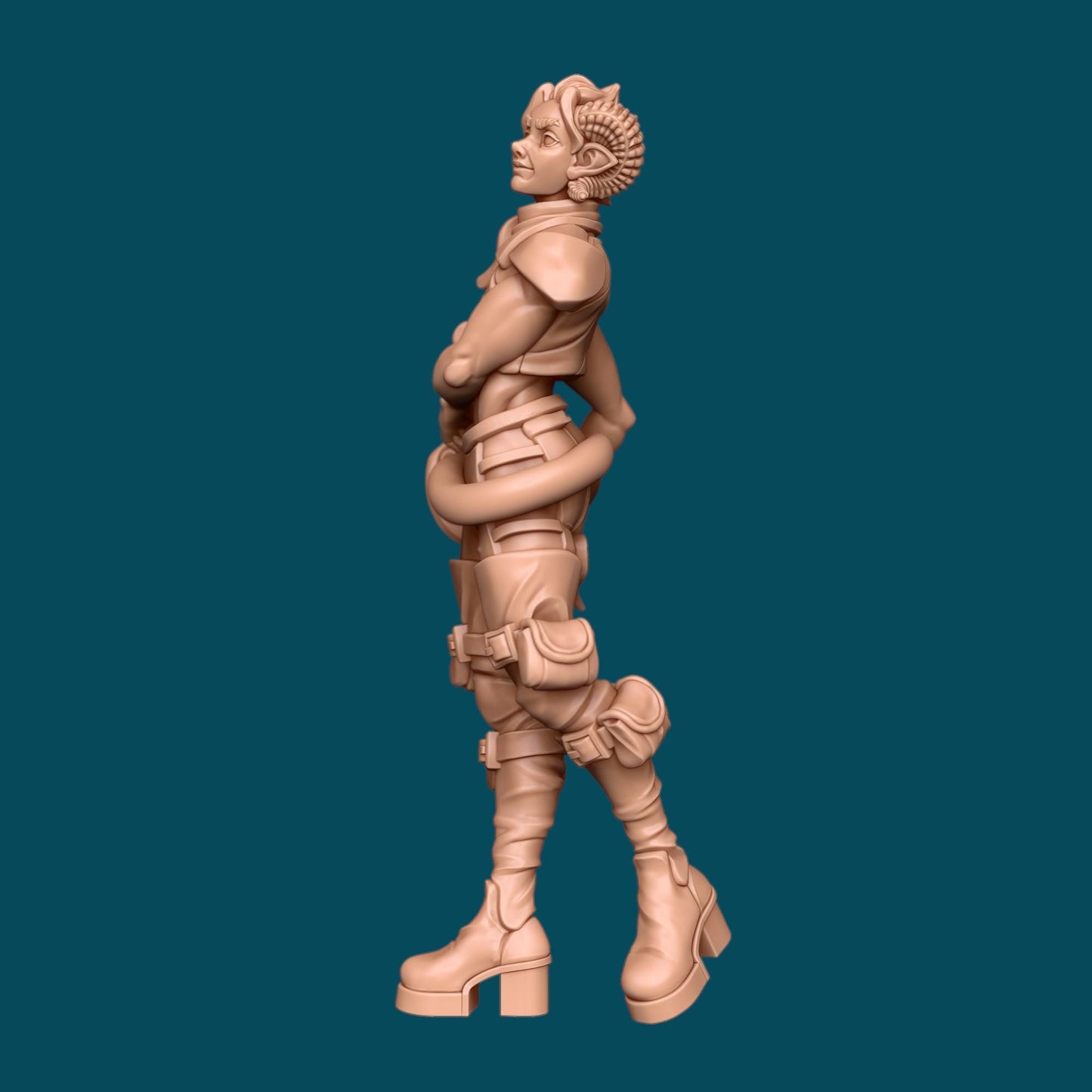 Laurel a Tiefling Bard | D&D TTRPG Miniature | Awkward Penguin Minis