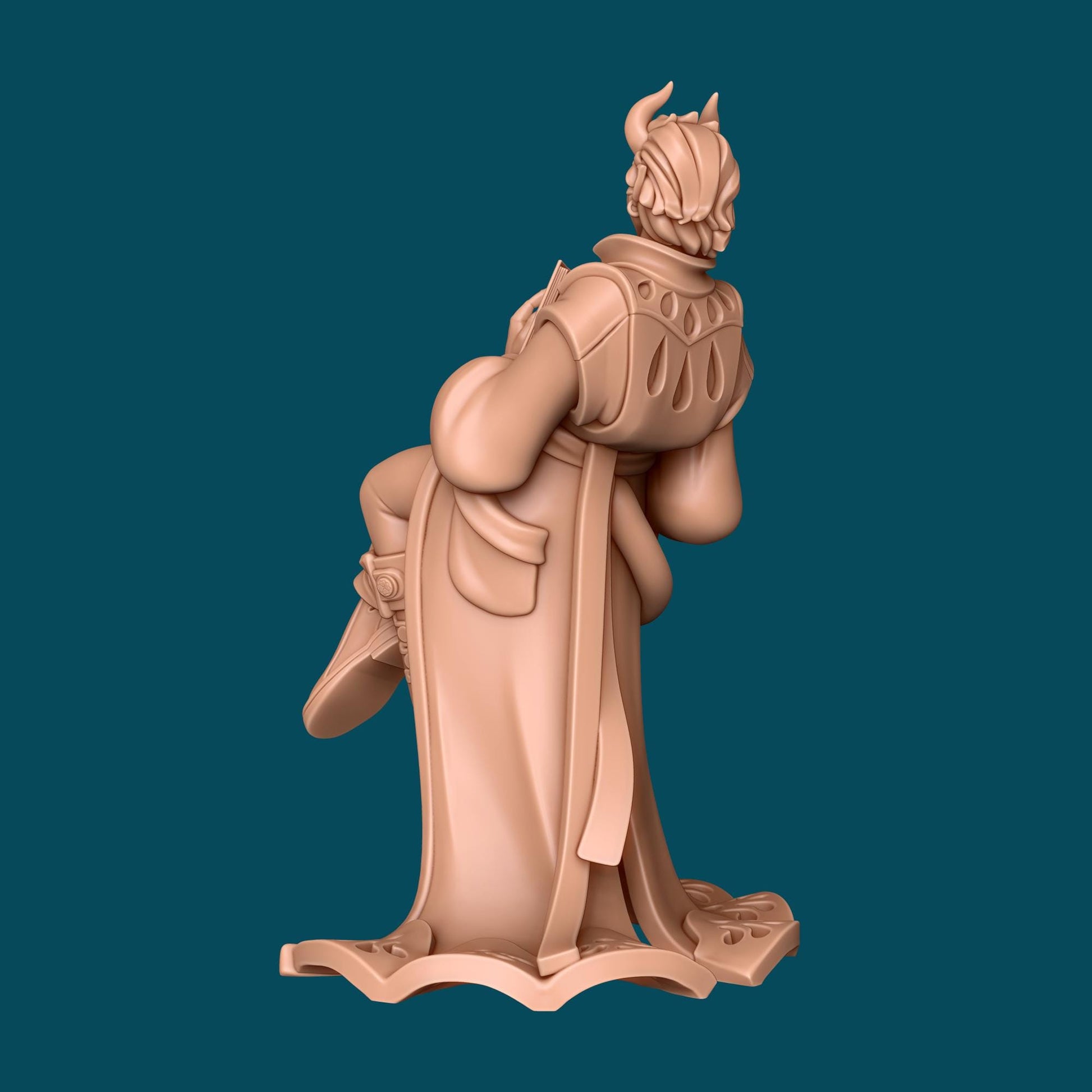 Mr. Avery a Majestic Tielfing Poet | D&D TTRPG Miniature | Awkward Penguin Minis