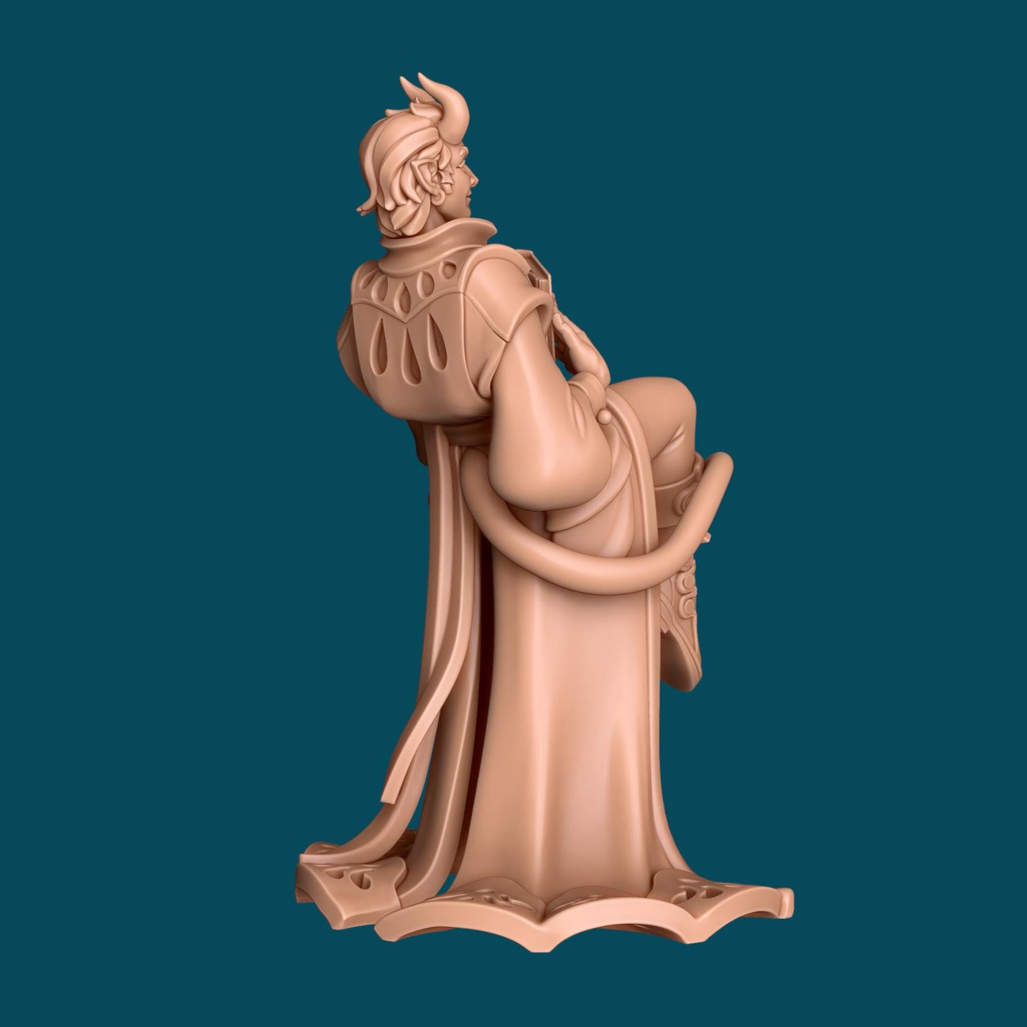 Mr. Avery a Majestic Tielfing Poet | D&D TTRPG Miniature | Awkward Penguin Minis