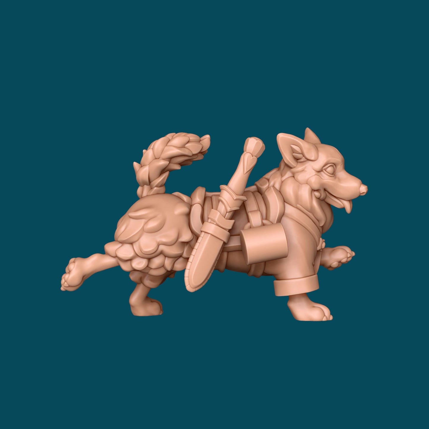 Pumpkin a Corgi Adventurer | D&D TTRPG Miniature | Awkward Penguin Minis